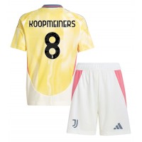 Camisa de Futebol Juventus Teun Koopmeiners #8 Equipamento Secundário Infantil 2024-25 Manga Curta (+ Calças curtas)